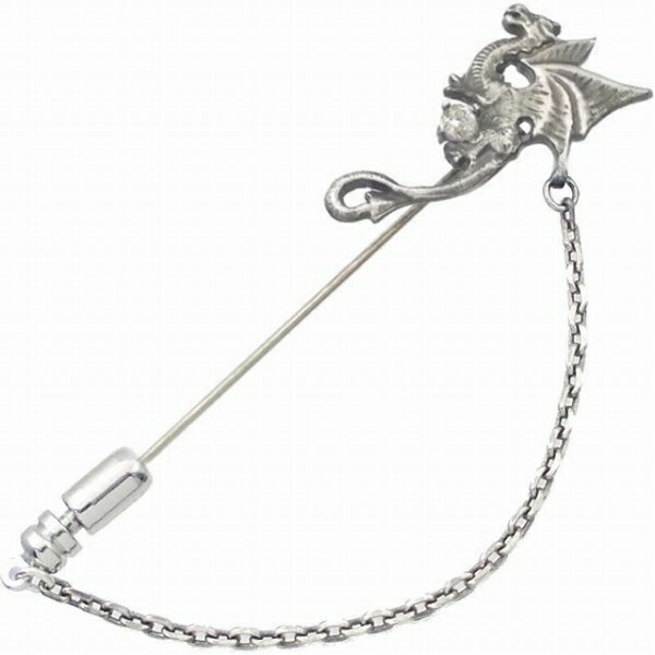 (4月)ジルコニア ユーロ ドラゴン チェーン シルバーラペルピン 誕生石