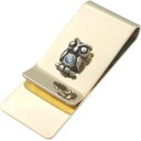 (12月)タンザナイト ふくろう スリムブラスマネークリップ 誕生石(4)