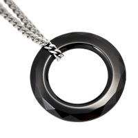 ブラックラージリングタングステン ペンダント ネックレス Tungsten ブラックラージリングタングステン ペンダント ネックレス Tungsten