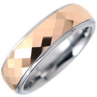 ピンクダイヤカットバンドタングステン リング ( 指輪 ) Tungsten