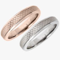 シルバーアクセサリーバズショットのピンクダブルカットタングステン リング ( 指輪 ) Tungsten｜アングル2