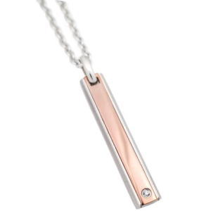 �ԥ󥯥���CZ�ץ졼�ȥ��ƥ�쥹 �ڥ����� �ͥå��쥹 Stainless