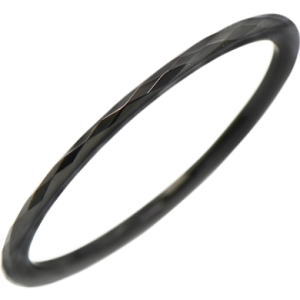 タングステンリング ブラックナローダイヤカットタングステン リング ( 指輪 ) Tungsten