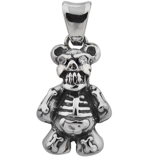 トラヴィスワーカー(TRAVIS WALKER)*テディ ボーンズ ウィズ ジルコニア シルバーペンダントチャーム