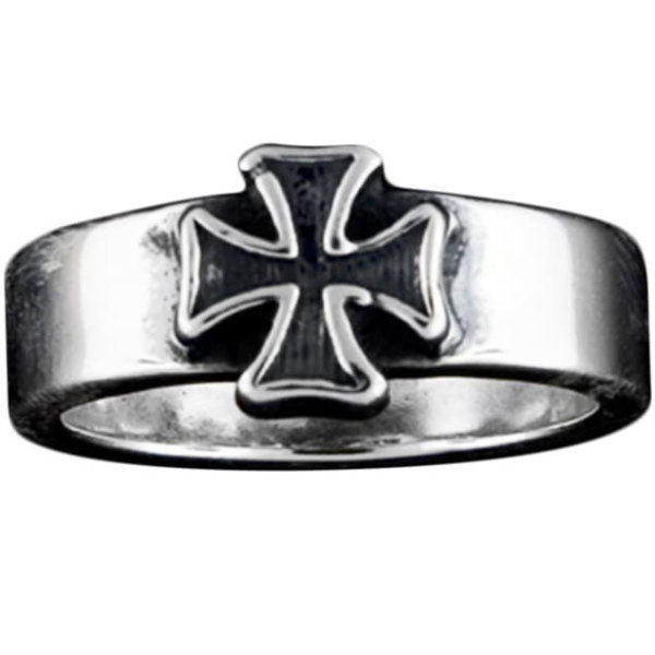 ■TRAVIS WALKER/トラヴィスワーカー【リング、指輪】 └【タイプ】シルバー925 Double Cross Jewelry ダブルクロスジュエリー正規取扱店 ゴシック、スカル骸骨ドクロ、龍ドラゴン竜、クロス十字架、ガーゴイル カリフォルニア マリブ 幸運【素材:シルバー925】 ［要確認］在庫確認約1週間、米国オーダー納期約3ヶ月、国内在庫がある場合のみ1-2週間(在庫、詳細納期は要問合せ) 付属品 : ブランドポーチ、ギャランティ 【ご確認ください/こちらの商品は代引き決済不可となります。】 ★CROSS BAND RING。 (幅8mm、)