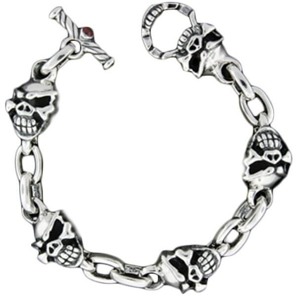 トラヴィスワーカー(TRAVIS WALKER)* ジャンプド スピード リンク ウィズ Tバー シルバーブレスレット