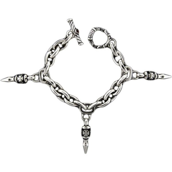 トラヴィスワーカー(TRAVIS WALKER)* スムースリンク 3アウトロー ウィズ Tバー シルバーブレスレット