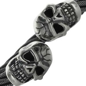 トラヴィスワーカー(TRAVIS WALKER)*スカルケーブル シルバーバングル