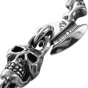 トラヴィスワーカー(TRAVIS WALKER)*ミディアムフックスカル シルバーキーチェーン