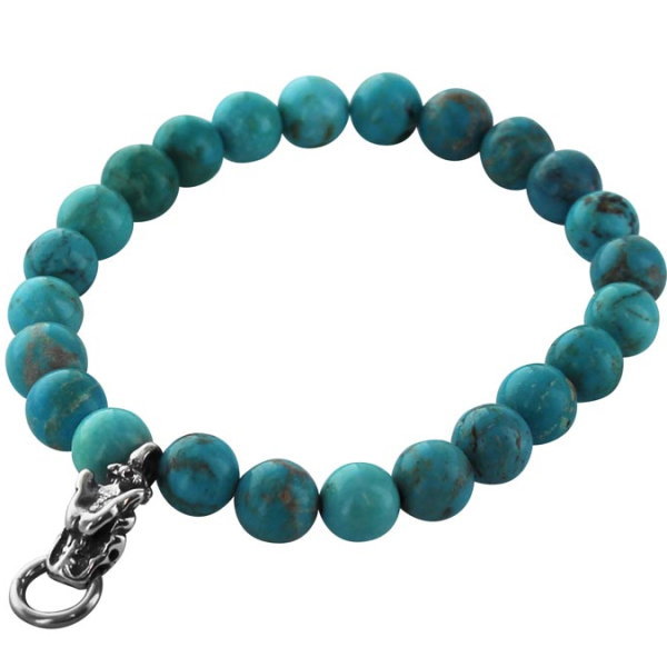 トラヴィスワーカー(TRAVIS WALKER)* 8mm ミディアム ターコイズ ガーゴイルブレスレット