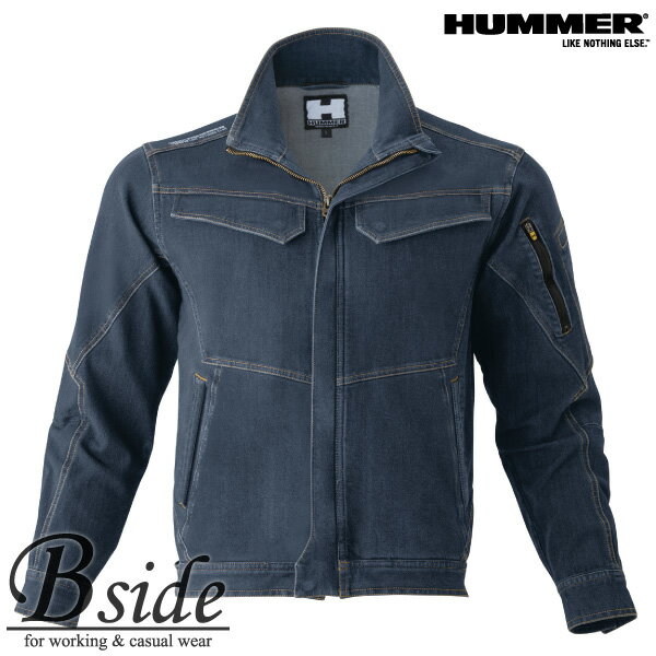 【HUMMER ハマー ATACKBASE アタックベース 】 Wストレッチブルゾン 【AUTUMN&WINTER】 363-4 強靭かつしなやかなオールシーズン対応のカラーデニム 作業服 作業ブルゾン 2021秋冬新商品