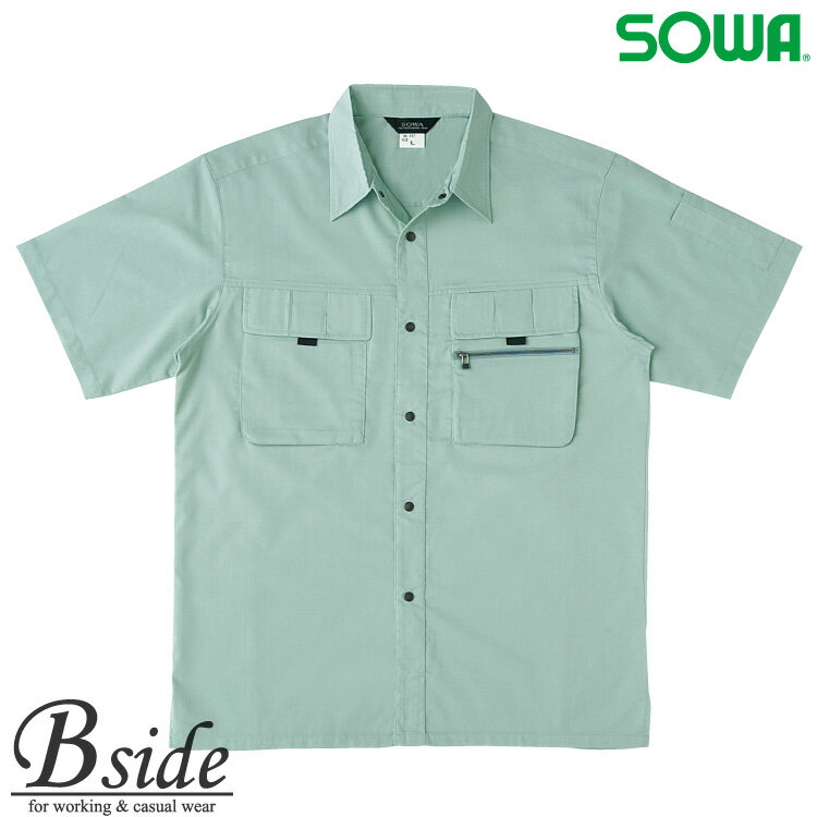 樂天商城 - 487 桑和【SOWA】作業服★抗菌防臭★半袖シャツ春夏素材使用