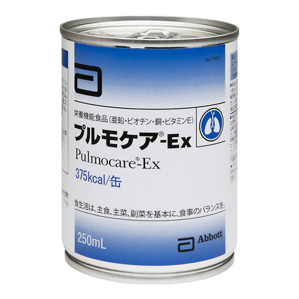 ■□お取り寄せになります■□　※4〜7営業日中出荷ご注文承り後のキャンセルは原則お受け致しかねます。 炭水化物エネルギー28.1％、L-カルニチンを配合。 1.5kcal/mLの高濃度。 少量で必要エネルギーを投与できます。水分負荷を減らします。商品詳細 内容量 250ml&times;24本 原材料 水、カゼインNa（乳由来）、ショ糖、なたね油、マルトデキストリン、中鎖脂肪酸トリグリセライド（MCT）、コーン油、高オレイン酸ひまわり油、クエン酸三K、植物レシチン（大豆由来）、塩化Mg、リン酸三Ca、クエン酸三Na、香料、塩化K、V.C、L -カルニチン、グルコン酸亜鉛、硫酸第一鉄、リン酸二K、V.E、ジェランガム、ニコチン酸アミド、パントテン酸Ca 、グルコン酸銅、V.B6、V.B1、V.B2、&beta;-カロテン、V.A、葉酸、ビオチン、V.D、V.B12 、pH調整剤 商品区分 食品 広告文責 三嶋商事株式会社 フリーダイヤル 0120-244-168　 ※お客様のための連絡先です。営業電話はご遠慮下さい。 缶(250ml)あたり アボットジャパン(株)　プルモケア 賞味期限　1ヶ月以上 成分 含量 成分 含量 エネルギー（kcal） 375 ビタミンB1 (mg) 1.2 たんぱく質 (g) 15.6 ビタミンB2 (mg) 1.2 水分　(g) 196.8 ナイアシン (mgNE) 12 脂質 (g) 23.0 ビタミンB6 (mg) 1.2 炭水化物 (g) 26.4 ビタミンB12 (mg) 2.4 ビタミンA (&mu;gRE) 396.0 葉酸 (&mu;g) 163 &beta;-カロテン(&mu;g) 162.0 パテントン酸 (mg) 5.3 ビタミンD (&mu;g) 2.6 ビタミンC (mg) 80.0 ビタミンE (mg) 14.0 ビオチン (&mu;g) 28