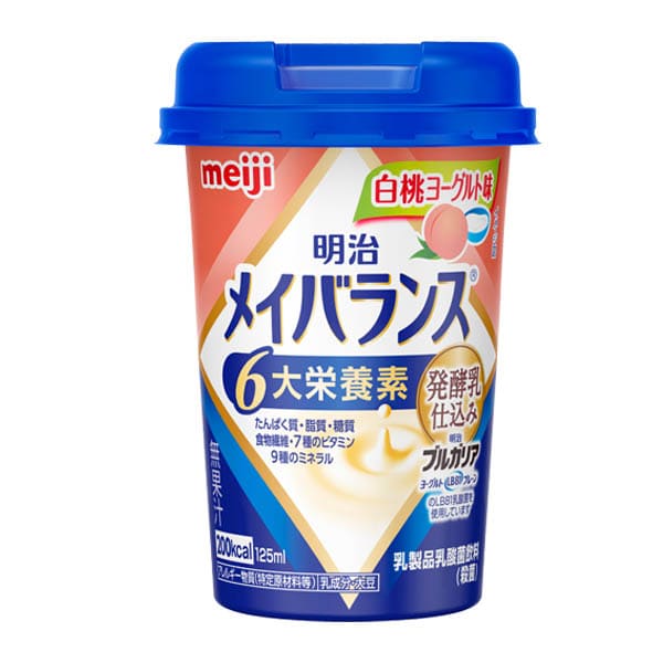 明治 メイバランスMiniカップ　白桃ヨーグルト味　125ml×24本