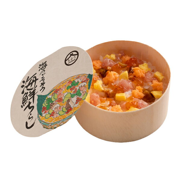 お寿司屋さんの人気の寿司ねたを、なめらかなたたきなどにして、食べやすく仕立てています。 MCT オイルを加えたまろやかなすし飯は口の中でバラつかないようにゼラチン寒天を加えて炊飯。 人気にまぐろ、サーモ、煮穴子、鱒いくら、玉子がたっぷり。 栄養価が高く、食欲のない時にもおすすめです。 ・UDF 区分/ 歯ぐきでつぶせる ・お召し上がり方/ 常温で自然解凍 　袋を開けずに、常温（20～28℃）で4～5時間、自然解凍してください。 　2個以上の場合は、重ねずに平たく並べてください。商品情報 商品名 海のごちそう 海鮮ちらし 内容量 145g 保存方法 -18°C以下で保存 賞味期限保証 1ヶ月以上 原材料 米（国産）、ホエイ、すし酢（醸造酢、砂糖、食塩）、まぐろ加工品（まぐろ、植物油脂）サーモン加工品（サーモントラウト、食用植物油脂）、やわらか卵（液全卵、コラーゲンペプチド、植物油）、MCT（中鎖脂肪酸）鱒醤油いくら（鱒卵、水飴、醤油、その他）、煮込穴子（真穴子、醤油、砂糖、酒）、ゼラチン加工品（ゼラチン、寒天、粉あめ）、カイワレエキス、/pH調整剤、トレハロース、調味料（有機酸、アミノ酸等）酸化防止剤（V.C,V.E)、ビタミンB1、（一部に小麦・乳・卵・大豆・さけ・いくら・ゼラチンを含む） 商品区分 食品 JANコード 4580740200084 広告文責 三嶋商事株式会社フリーダイヤル 0120-244-168　 ※お客様のための連絡先です。営業電話はご遠慮下さい。 栄養成分表示 145g当たり 成分 含量 成分 含量 エネルギー（kcal） 251 たんぱく質 (g) 8.8 脂質 (g) 7.9 炭水化物 (g) 44 食塩相当量 (g) 0.9 &nbsp; &nbsp; アレルギー情報 小麦・乳・卵・大豆・さけ・いくら・ゼラチン
