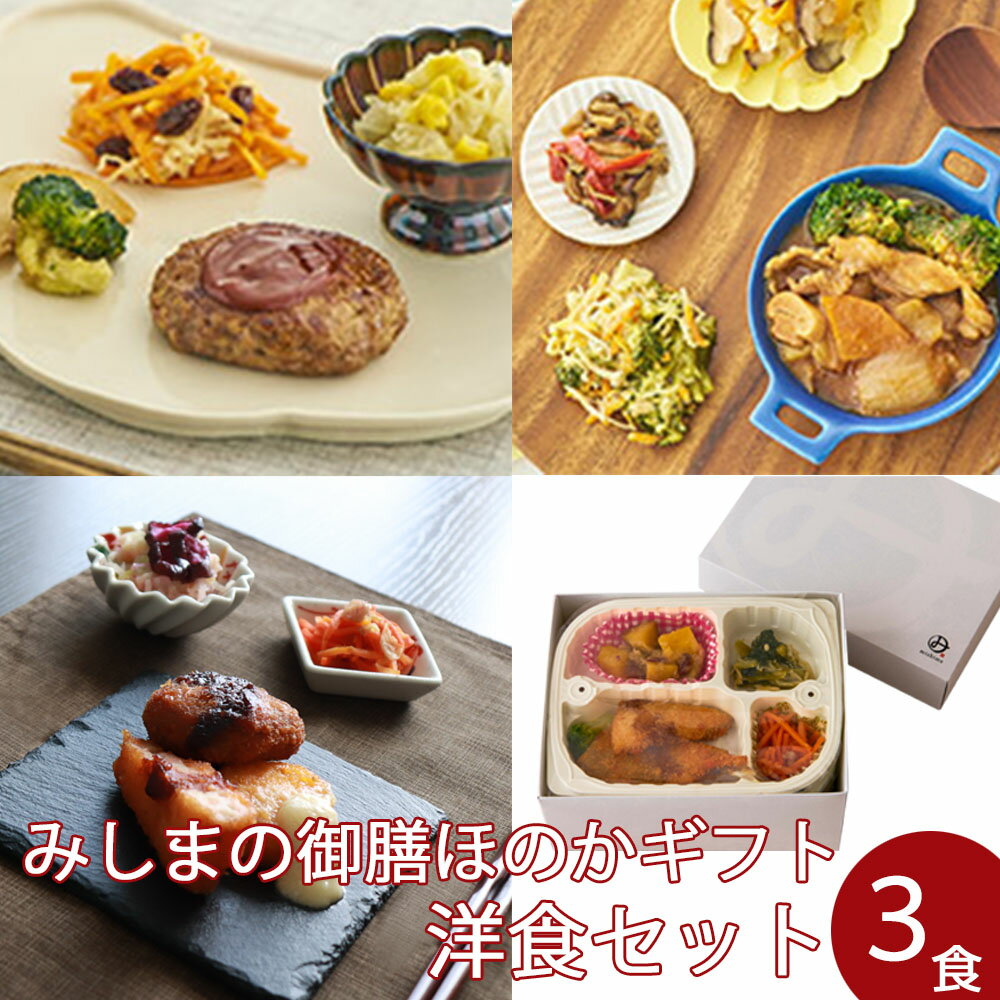 【冷凍】みしまの御膳ほのかギフト 洋食セット　低たんぱく 弁当[腎臓病食/低たんぱく食品/たんぱく調整/塩分調整]