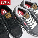 エドウィン EDWIN スニーカー EDW7763 ブラック・グレー 25cm〜27cm メンズ ローカットスニーカー カジュアルシューズ 靴 紐靴 運動靴 履...