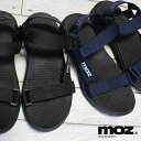 モズ MOZ スポーツサンダル 3824 ブラック・ネイビー Mサイズ〜LLLサイズ メンズ サンダル ストラップサンダル シューズ 靴 履きやすい靴 マジックテープ 面ファスナー ベルクロ エルク(4)