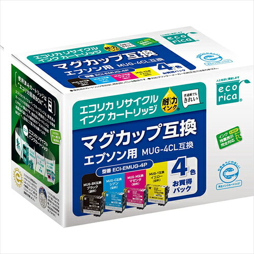 ꥫ  ecorica ץ MUG4CLб ꥵ륤 4ѥå ECIEMUG4P ɽб ꥵ