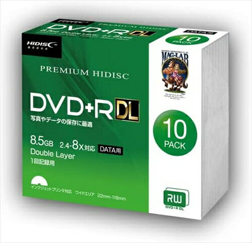磁気研究所 HIDISC データ用 DVD＋R DL 片面2層 8．5GB 8倍速対応 1回データ記録用 インクジェットプリ..