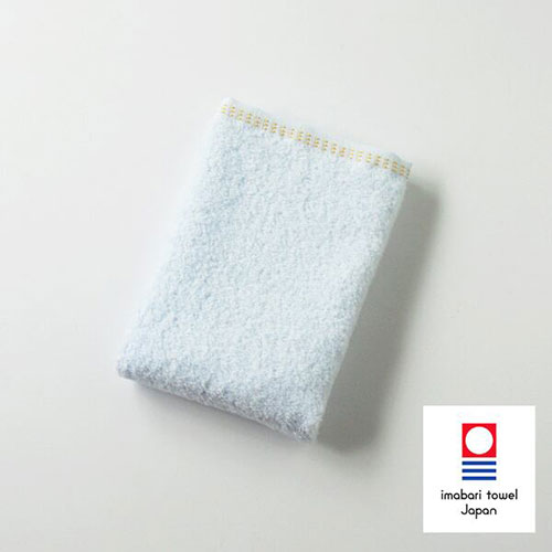 楠橋紋織 くすばしタオル ダブルスター プレッソ DOUBLE STAR presso わた媛 watahime ウォッシュタオル 33cm×35cm ブルー 1-62008-51-B
