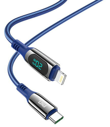 JTT hoco S51ディスプレイケーブルPD20W Type-C to iOS ブルー S51-DISPTL-BL