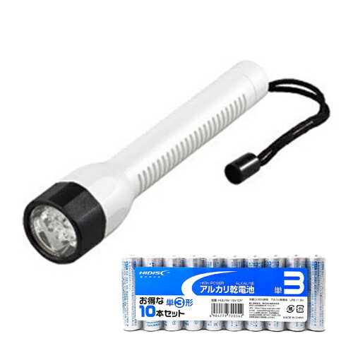 YAZAWA 6LED�ե�å���饤�� + ���륫�괥���� ñ3��10�ܥѥå����å� LL38PW+HDLR6/1.5V10P ������ �����餷 ���ñۤ� ��������� ñ��