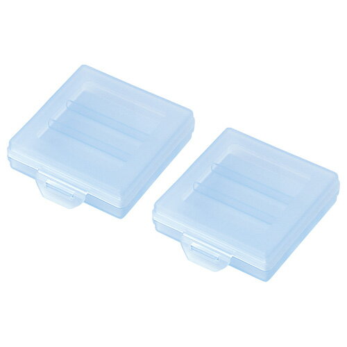 サンワサプライ 電池ケース(単4形用2個セット・ブルー) DG-BT4BLN