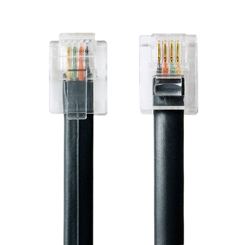 MCO 電話機コード 6極4芯 5m 黒 DC-405/BK