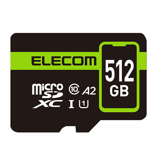 【P2倍】 エレコム スマホ用 microSDXC メモリカード MF-SP512GU11A2R