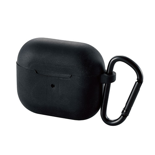 蓋と本体ケースをつなぐ接続部がスリムでワイヤレス充電時の効率を下げず、やわらかいシリコンでしっかり守るAirPods (第3世代)用シリコンケース。■MagSafe充電ケースに対応し、やわらかいシリコンでAirPodsをしっかり守るAirPods (第3世代)用シリコンケースです。 ■ワイヤレス充電時の効率を下げないよう、蓋とケースをつなぐ背面接続部をスリムな構造にしています。 ■ケースと一体型のコネクターキャップが、Lightning端子部を保護します。 ■滑りにくく、持ちやすい、やわらかいシリコン素材で衝撃を吸収してAirPods (第3世代)を守ります。 ■ケースを装着したまま、MagSafe充電、ワイヤレス充電または、Lightningケーブルでの充電が可能です。※形状によっては接続できないケーブルがあります。 ■ケースのフタ部分までカバーして保護しています。 ■ケース装着時でもインジケータランプの確認ができます。 ■背面RESETボタンに対応します。 ■持ち運びしやすく、腰やカバンに装着できるカラビナをケース側面につけました。■対応機種:AirPods 第3世代(2021年発売モデル/ワイヤレス充電対応タイプ) ■セット内容:ケース本体×1、カラビナ×1 ■材質:ケース本体:シリコン、カラビナ:アルミ合金 ■カラー:ブラック