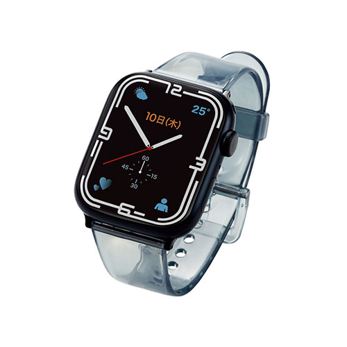 【P2倍】 エレコム Apple Watch用クリアバンド(45/44/42mm) AW-45BDUCBKC