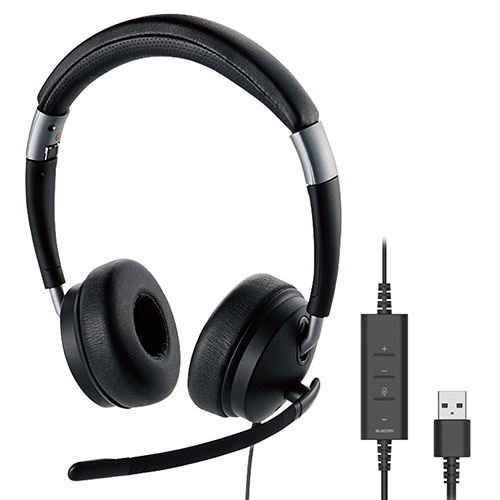エレコム デュアルマイクノイズリダクション有線ヘッドセット USB 両耳 HS-HP101UNCBK エレコム デュアルマイクノイズリダクション有線ヘッドセット USB 両耳 HS-HP101UNCBK