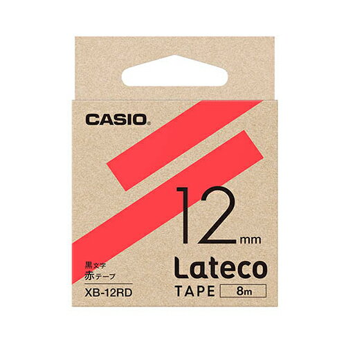 カシオ計算機 Lateco 詰め替え用テープ 12mm 赤テープ 黒文字 XB-12RD カシオ計算機 Lateco 詰め替え用テープ 12mm 赤テープ 黒文字 XB-12RD
