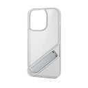 エレコム iPhone 14 Pro ハイブリッドケース キックスタンド シルキークリア PM-A22CHVST1MCR