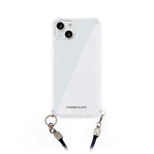 Rakuten - PHONECKLACE ロープショルダーストラップ付きクリアケース for iPhone 14 ネイビー 背面カバー型 PN23855i14NV 父の日 ギフト 2026 贈り物 プレゼント 母 父 ペアギフト