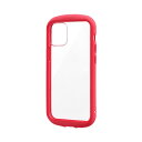   LEPLUS iPhone 12 mini 耐衝撃ハイブリッドケース PALLET CLEAR Flat レッド LP-IS20PLCRD