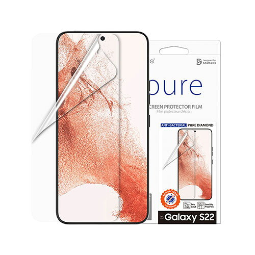 araree Galaxy S22 全画面抗菌保護フィルム PURE DIAMOND クリア AR22439S22
