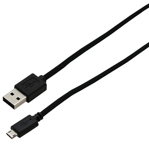 【P2倍】 wantobe 両面コネクタmicroUSBケーブル 3.0m BK WCMRMC300BK