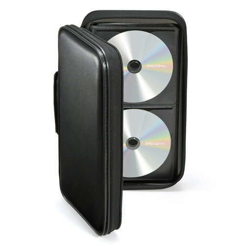 【5個セット】 サンワサプライ DVD・CDセミハードケース(96枚収納・ブラック) FCD-...