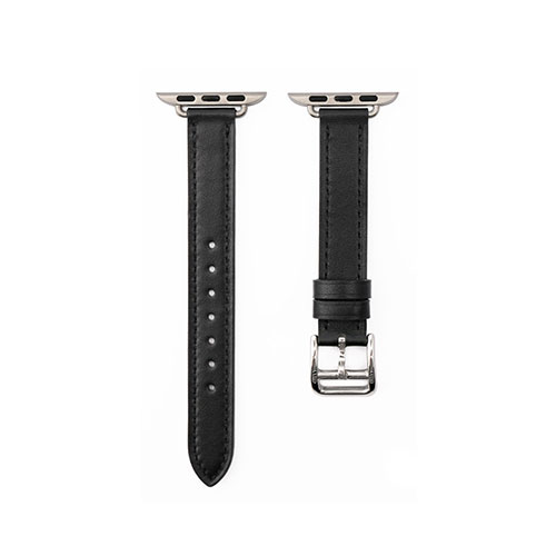 WEARPLANET Slim Line クラシック本革バンド for Apple Watch 45/44/42mm ミッドナイトブラック WP23139AW