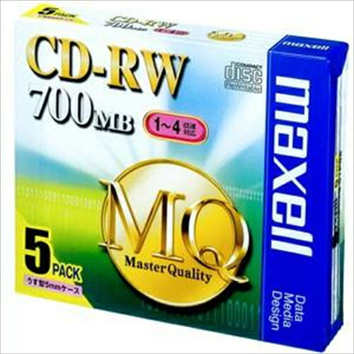 マクセル CD−RW データ用 CDRW80MQ.S1P5S 700MB 4倍速対応 MQ 5枚 マクセル CD−RW データ用 CDRW80MQ.S1P5S 700MB 4倍速対応 MQ 5枚