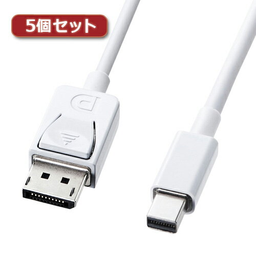 樂天商城 - 5個セット サンワサプライ ミニ-DisplayPort変換ケーブル1m KC-DPM1WX5 母の日 ギフト 2026 贈り物 プレゼント 母 父 父の日 ペアギフト