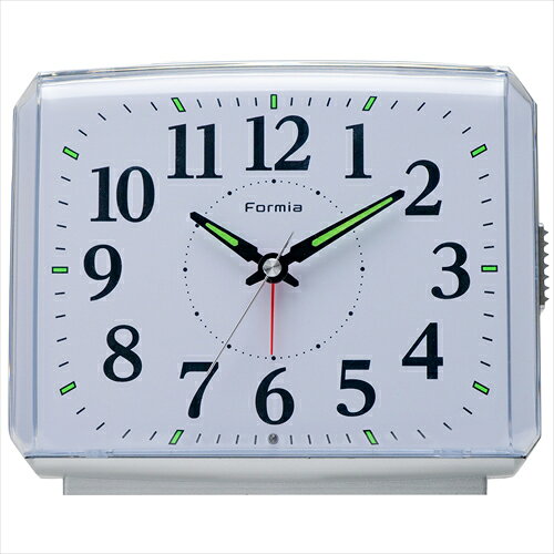 保土ヶ谷電子販売 フォルミア Formia 目覚まし時計 HT-A023W-WH 置時計 ホワイト アナログ 新生活 一人暮らし 引っ越し 新生活応援 単身
