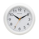 【P2倍】 保土ヶ谷電子販売 フォルミア Formia 防水クロック HWP-001S-WH 置掛兼用 掛時計 置時計アナログ ホワイト 防水