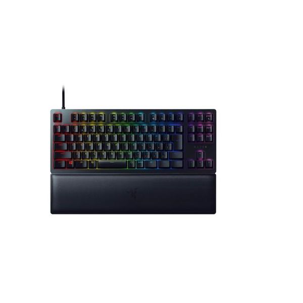 Razer レイザー ゲーミングキーボード Huntsman V2 Tenkeyless JP Clicky Optical Switch 有線 日本語配列 テンキーレス クリッキー オプティカルスイッチ 紫軸 8000Hz PBTキーキャップ リストレスト付き RZ03-03941500-R3J1