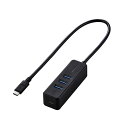 エレコム USB Type C ハブ/USB3.1(Gen1)/USB-Aメス3ポート/PD対応Type-C1ポート/ケーブル30cm/ブラック U3HC-T431P5BK(2)
