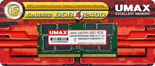UMAX Technologies Ρ DDR4 SODIMM 16GB 1 ҡȥ̵ UMSODDR4S240016G 