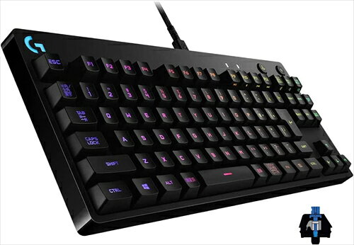 Logicool ロジクール ロジクールG PRO ゲーミングキーボード テンキーレス GXスイッチ クリッキー GX Clicky 有線 メカニカル キーボード 静音 日本語配列 LIGHTSYNC RGB 着脱式ケーブル G−PKB−002CK