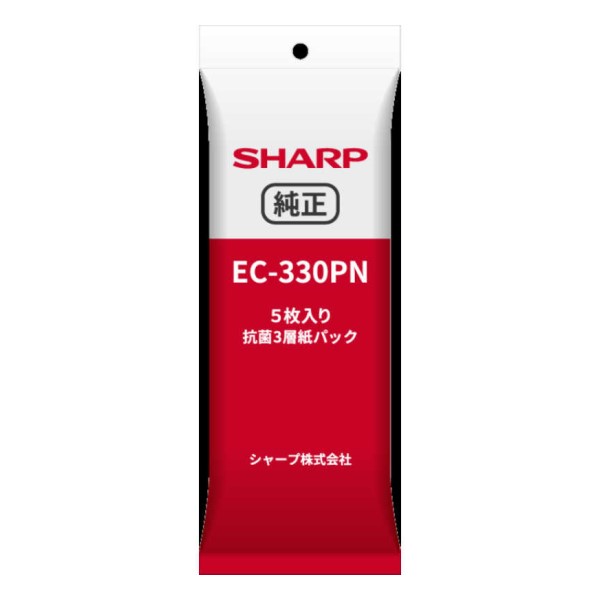 メーカー：シャープJAN：4550556112512型番：EC-330PN■商品説明■●内層に不織布を採用し、通気性と捕じん性を高めたシャープ純正抗菌3層紙パック●5枚入り■仕様■・対応機種：EC-KR1B